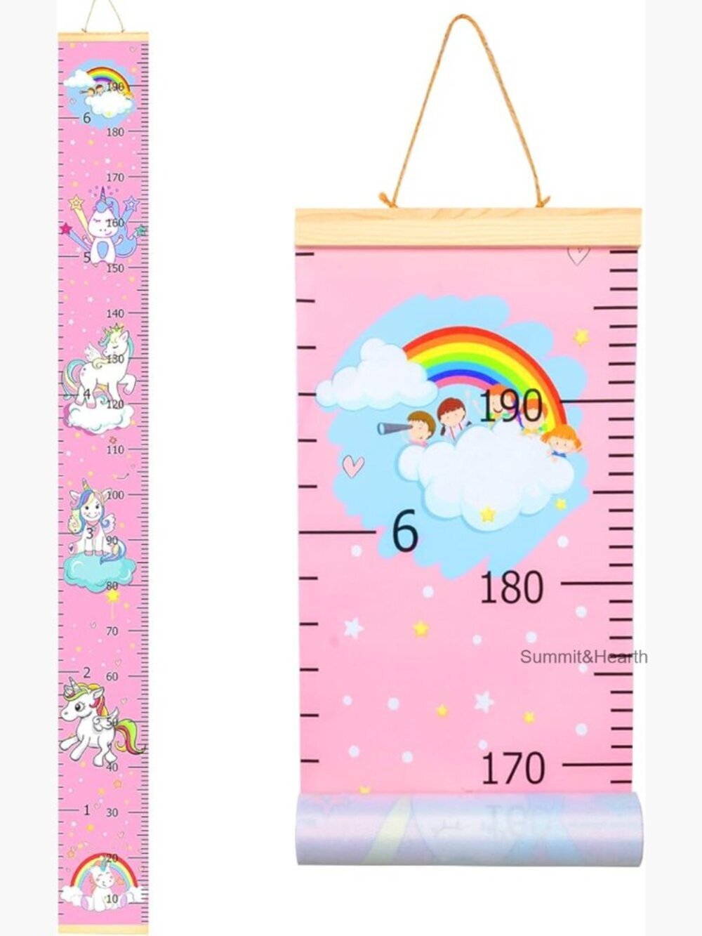 Kids Wall Growth Chart Ruler 79 Inch Removable Height Measure Canvas